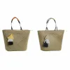Пляжная сумка DKD Home Decor Оранжевый Натуральный Тёмно Синий волокно 49 x 18 x 37 cm (2 штук)