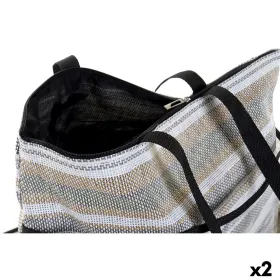 Pludmales soma DKD Home Decor Zils Brūns Zaļš Pelēks Piparmētra PVC Canvas 44 x 23 x 62 cm (2 gb.)