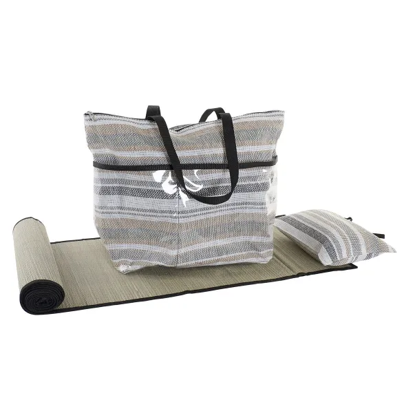 Пляжная сумка DKD Home Decor Синий Коричневый Зеленый Серый Мята PVC Полотно 44 x 23 x 62 cm (2 штук)