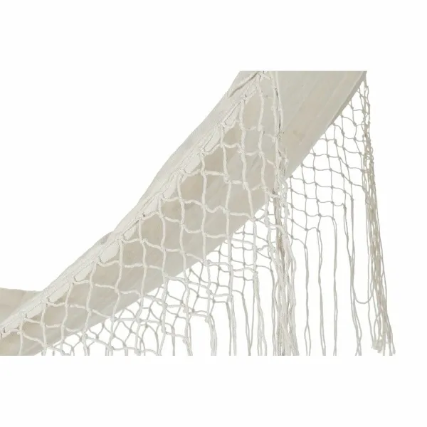 Šūpuļtīkls DKD Home Decor Bēšs Poliesters Kokvilna Ciedra Bārkstis (280 x 100 x 130 cm)