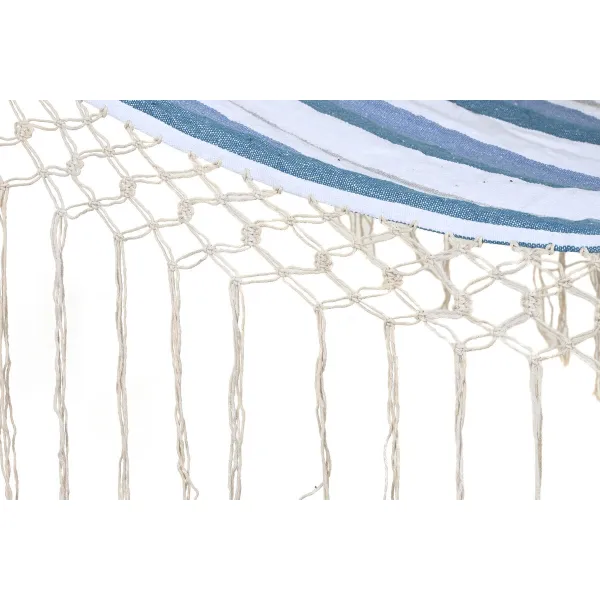 Hamakas DKD Home Decor Dryžiai Mėlyna Balta (200 x 100 x 5 cm)
