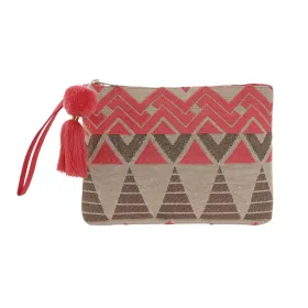Reisi Tualett-tarvete Kott Home ESPRIT Beež Fuksiaroosa 26 x 2 x 19 cm