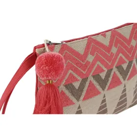 Reisi Tualett-tarvete Kott Home ESPRIT Beež Fuksiaroosa 26 x 2 x 19 cm