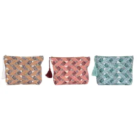 Reisi Tualett-tarvete Kott Home ESPRIT Pruun Türkiissinine Korallpunane 25 x 5 x 20 cm (3 Ühikut)