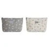 Kelionių reikmenų dėžutė DKD Home Decor Balta Pilka Medvilnė 33 x 8 x 21 cm (2 vnt.)