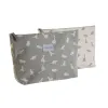 Kelionių reikmenų dėžutė DKD Home Decor Balta Pilka Medvilnė 33 x 8 x 21 cm (2 vnt.)