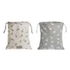 Детска Rаница Чувал DKD Home Decor Balts Pelēks 24 x 2 x 26 cm (2 gb.)