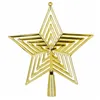 Christmas tree topper Springos CA1277 23 cm gold star