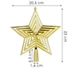 Christmas tree topper Springos CA1277 23 cm gold star