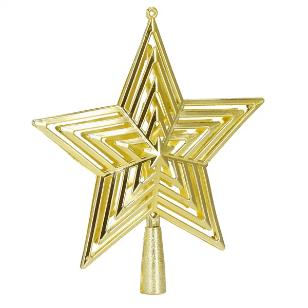 Christmas tree topper Springos CA1277 23 cm gold star