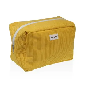 Reisi Tualett-tarvete Kott Versa Corduroy Kollane 12 x 16 x 24 cm