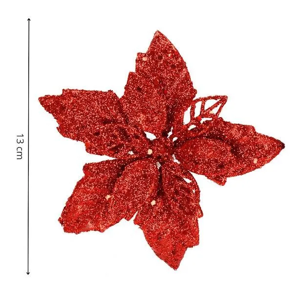 Poinsettia, artificial flower Springos CA1257 13 cm