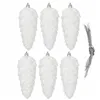 Christmas tree pendants cones Springos CA1170 6 pcs 14 cm