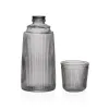 Vandens butelis Versa Juoda stiklas Aliuminis 10,3 x 26 x 10,3 cm