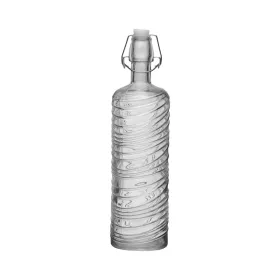 Water bottle Versa Transparent Glass Aluminium 1 L 8,2 X 30,6 X 8,2 CM