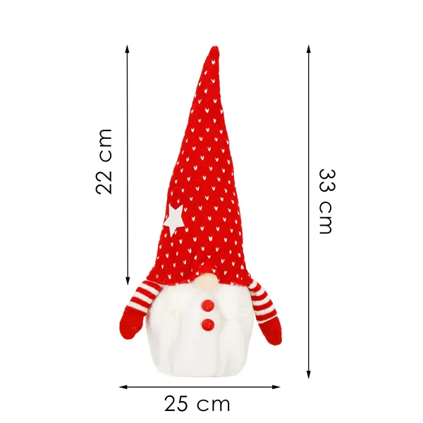 Christmas gnome with led lighting Springos CA1246 33 cm