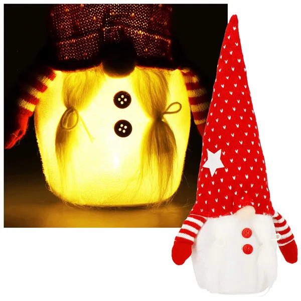 Christmas gnome with led lighting Springos CA1246 33 cm