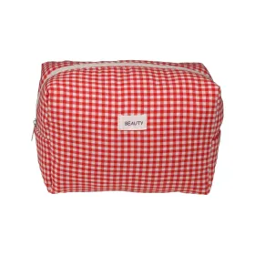 Reisi Tualett-tarvete Kott Versa Vichy Punane Polüester 12 x 16 x 24 cm