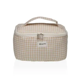 Reisi Tualett-tarvete Kott Versa Vichy Beež Polüester Tekstiil 12 x 12 x 20 cm