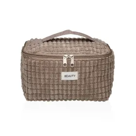 Reisi Tualett-tarvete Kott Versa Corduroy Khakiroheline Polüester Tekstiil 12 x 12 x 20 cm