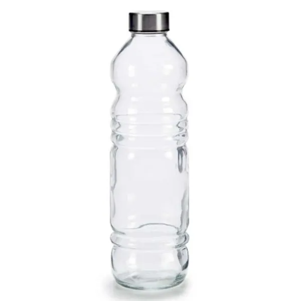 Stiklinis butelis Vivalto Skaidrus Sidabras Metalinis stiklas 1,1 L 8 x 31 x 8 cm (18 vnt.)