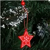 Christmas pendants wooden stars Springos CA0649 set of 3 4.5cm