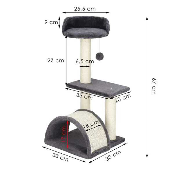 Multi-level cat house Springos PA1035 67 cm