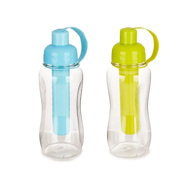 Water bottle Blue Green polypropylene PET 600 ml (6 Units)