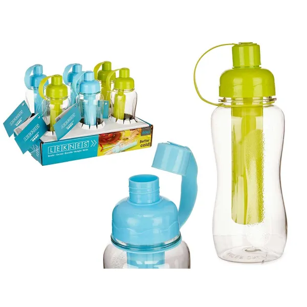 Water bottle Blue Green polypropylene PET 600 ml (6 Units)