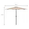 Garden umbrella with slope Springos GU0016 290cm