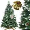 CT0191 Artificial Christmas tree 220 cm Premium Royal Trees, snowy diamond pine with cones