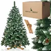 CT0191 Artificial Christmas tree 220 cm Premium Royal Trees, snowy diamond pine with cones