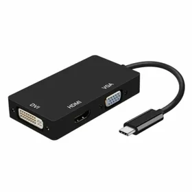 USB-C - VGA/HDMI/DVI Adapteri Aisens A109-0343 HDMI USB VGA USB 3.2 Musta 15 cm