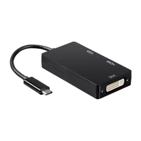 USB-C - VGA/HDMI/DVI Adapteri Aisens A109-0343 HDMI USB VGA USB 3.2 Musta 15 cm