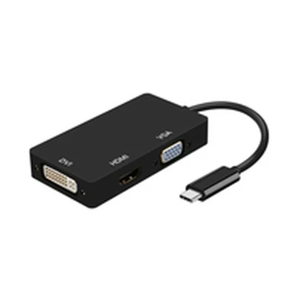USB-C – VGA/HDMI/DVI adapteris Aisens A109-0343 HDMI USB VGA USB 3.2 Juoda 15 cm