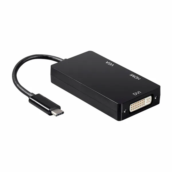 USB-C – VGA/HDMI/DVI adapteris Aisens A109-0343 HDMI USB VGA USB 3.2 Juoda 15 cm