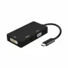 USB-C – VGA/HDMI/DVI adapteris Aisens A109-0343 HDMI USB VGA USB 3.2 Juoda 15 cm