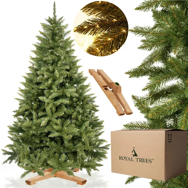 CT0187 Artificial fir tree 220 cm Premium Royal Trees, Caucasian fir, with wooden stand