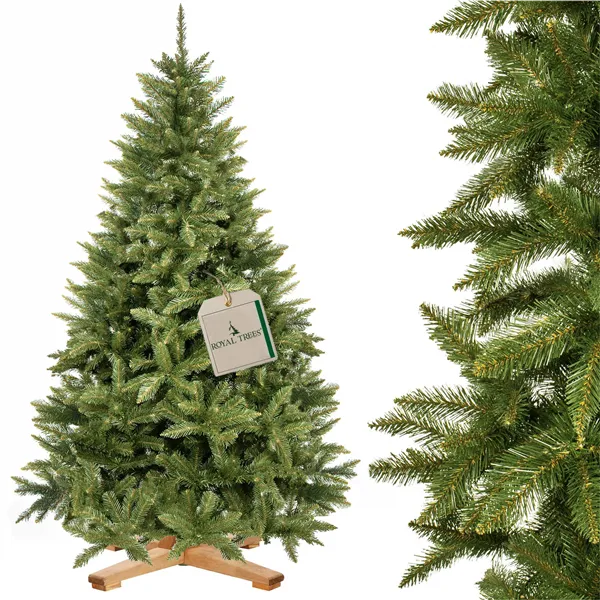 CT0187 Artificial fir tree 220 cm Premium Royal Trees, Caucasian fir, with wooden stand