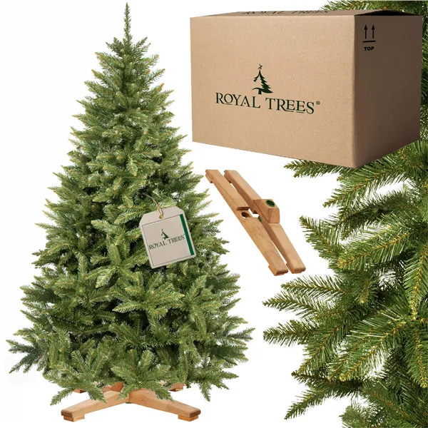 CT0187 Artificial fir tree 220 cm Premium Royal Trees, Caucasian fir, with wooden stand