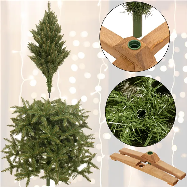 CT0187 Artificial fir tree 220 cm Premium Royal Trees, Caucasian fir, with wooden stand