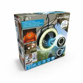Ceiling Fan with Light Grundig Black Camping