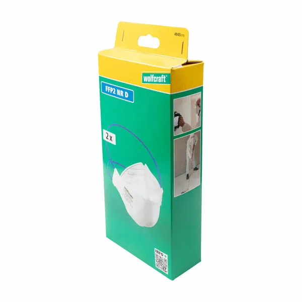 Hengityssuojanaamio Wolfcraft 4945000 FFP2 2 Kappaletta