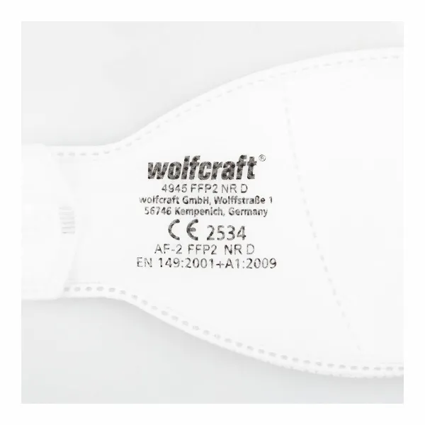 Hengityssuojanaamio Wolfcraft 4945000 FFP2 2 Kappaletta