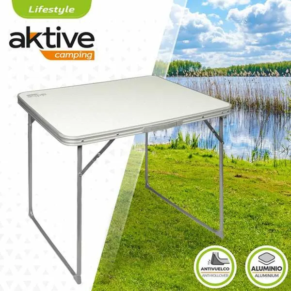 Saliekams galds Aktive Balts Tērauds Koks MDF 80 x 60 x 70 cm