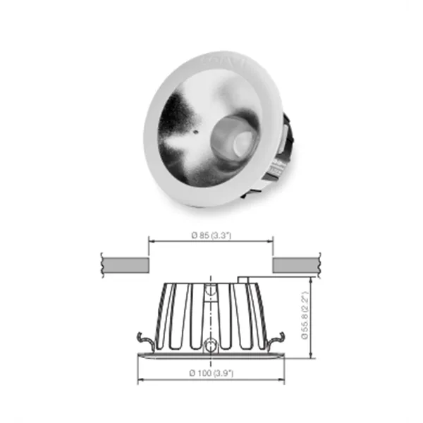 CORVI LED SPOT 4 DOWNLIGHT NO Glare 5W 4000K 600 Lumens