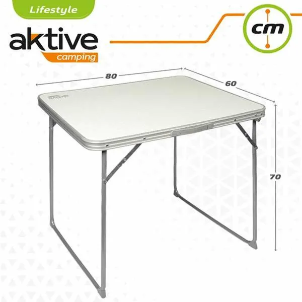 Saliekams galds Aktive Balts Tērauds Koks MDF 80 x 60 x 70 cm