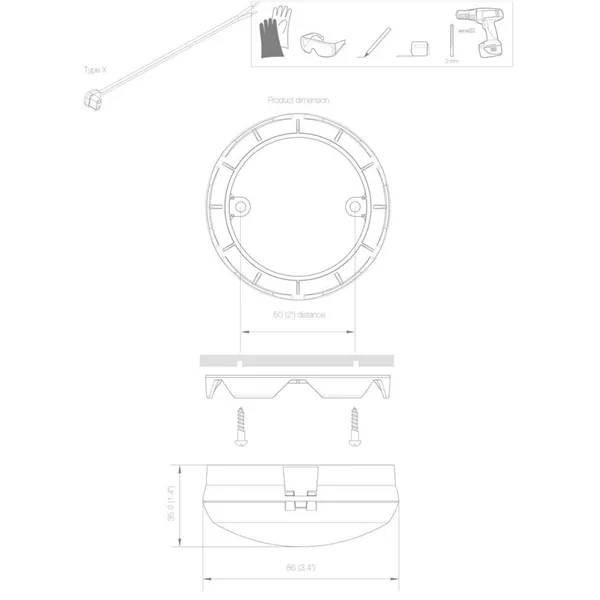 CORVI LED SURFACE 4 LIGHT 6W 4000K 675 Lumens