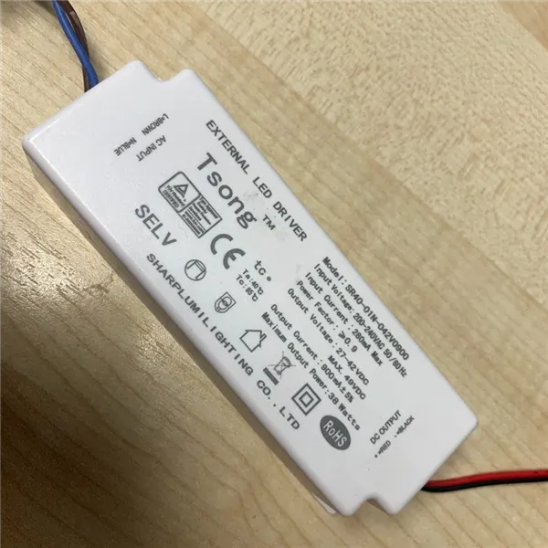 LED draiveris 38W 900mA 27-42VDC