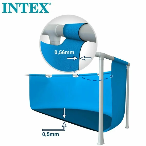 Išmontuojamas baseinas Intex Frame 450 X 220 X 84 CM 7127 L Stačiakampis